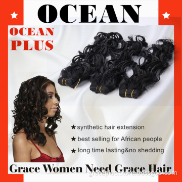 2015 fashion tangle free synthetic curly hair natural black factory price extension for sale
